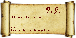 Illés Jácinta névjegykártya